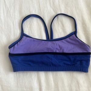 Urban Sport 80s Sports Bra LARGE Purple Blue Black Strappy Women’s